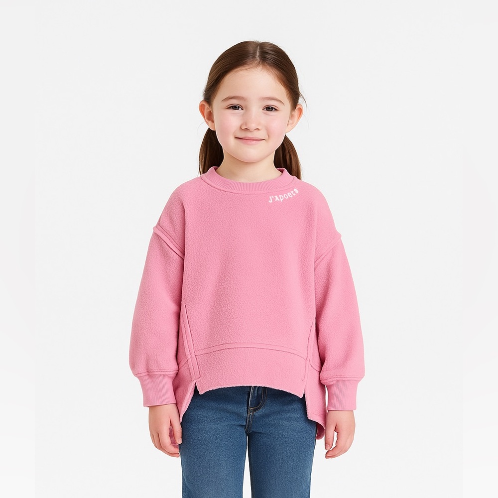 Grayson Mini Girls‎ Pink J’Adore French Terry Sweater Size 4T
